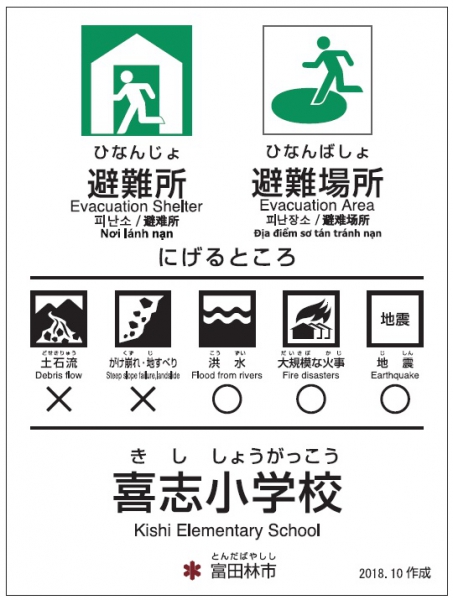 喜志小学校【避難所・避難場所】のサムネイル画像1